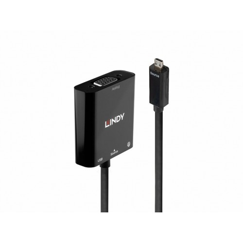 Conversor Lindy micro HDMI a VGA audio 38287