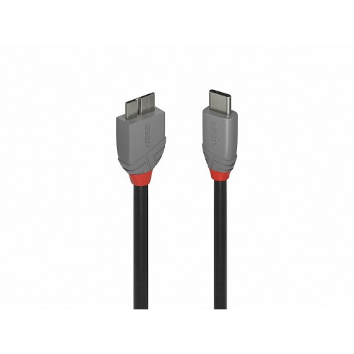 Cable Lindy USB 3.2 Tipo C a Micro-B, Línea Anthra, 0.5m 36620