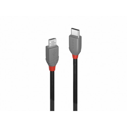 Cable Lindy USB 2.0 tipo C a micro-B, línea anthra, 3m 36893