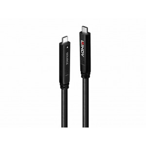 Cable Lindy Hibrido USB 3.2 Gen1 Tipo C y DP 1.4, 10m 43333