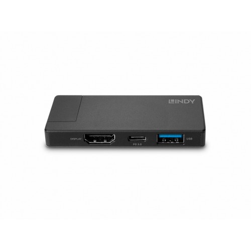 Conversor Lindy de USB 3.2 Tipo C a HDMI 4K60 con puerto USB Tipo A y entrega de alimentación 43336