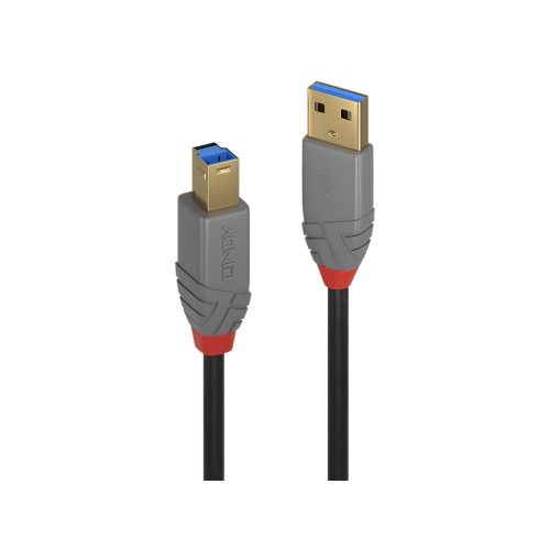 Cable Lindy  3m USB 3.2 Type A to B, Anthra Line 36743
