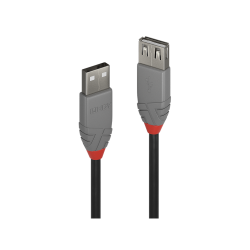 Cable USB 2.0 Lindy type a extension Cable anthra line 2m 36703