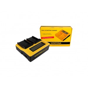 Cargador doble baterías compatible con baterias Panasonic, PATONA PATCARLCDUSBDST
