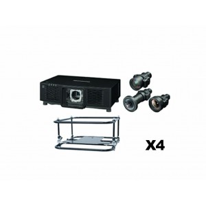 Pack Pansonic 4x PT-MZ20 + 12x lentes + 4x Frame