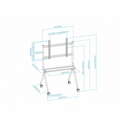 Soporte suelo ruedas Tooq FS20205M-B (5)