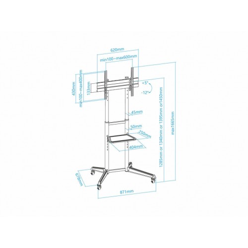 Soporte suelo ruedas Tooq FS1170M-B (5)