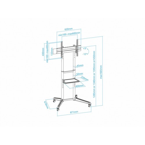 Soporte suelo ruedas Tooq FS1170M-B (5)