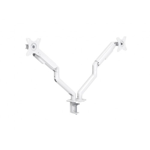 Soporte mesa 2 monitores Tooq blanco