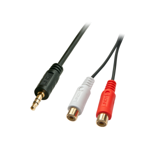 Adaptador Lindy  Audio Video Adapter - 3,5mm macho 2x RCA Phono hembra 35678
