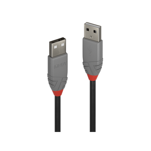 Cable Lindy  0.5m USB 2.0 Type A to A, Anthra Line 36691