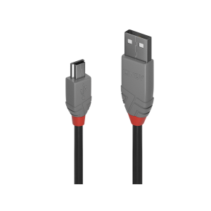 Cable Lindy  1m USB 2.0 Type A to Mini-B, Anthra Line 36722