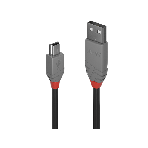 Cable Lindy  1m USB 2.0 Type A to Mini-B, Anthra Line 36722