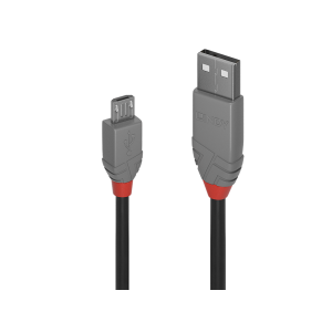 Cable Lindy  3m USB 2.0 Type A to Micro-B, Anthra Line 36734