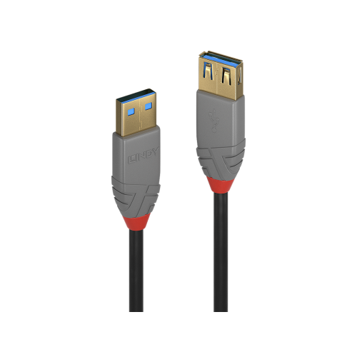 Cable Lindy  3m USB 3.2 Type A Extension, 5Gbps, Anthra Line 36763