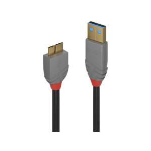 Cable Lindy  1m USB 3.2 Type A to  Micro-B, 5Gbps, Anthra Line 36766