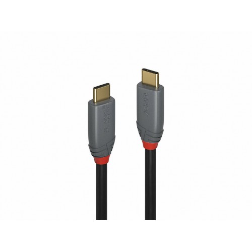 Cable Lindy  0.5m USB 3.2  Type C, 20Gbps, 5A, PD, Anthra Line 36900