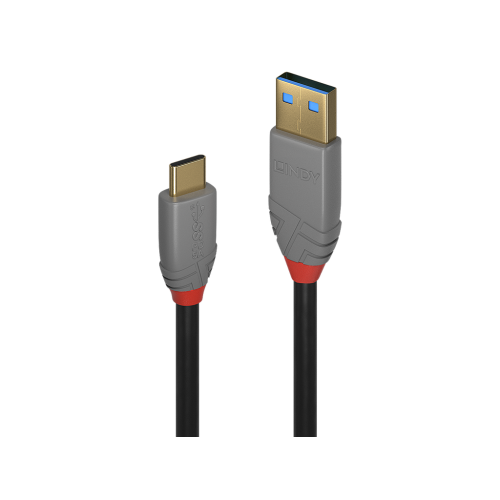 Cable Lindy  0.5m USB 3.1 Type C to A, 5A, Anthra Line 36910