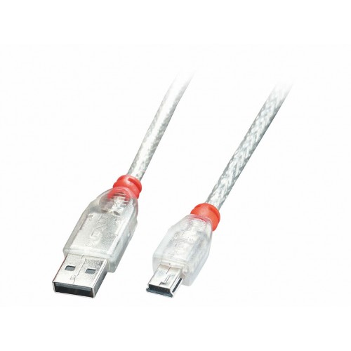 Cable Lindy 0.5m USB 2.0 tipo A a tipo MINI-B. 41781