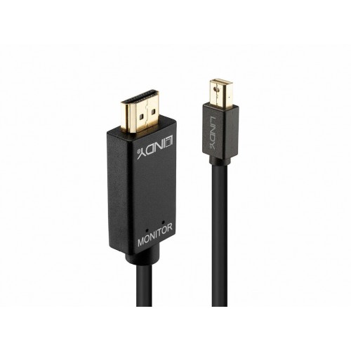 Cable Lindy Mini DP a HDMI M M 0,5m. 36925