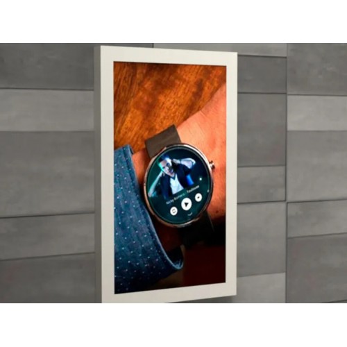 Carcasa pared indoor frontal cristal de 75"  STYLUCASE75C  blanca negra o gris 