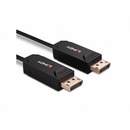 Cable DisplayPort 2.0 híbrido fibra óptica 20m UHBR10 LINDY 38522 (2)