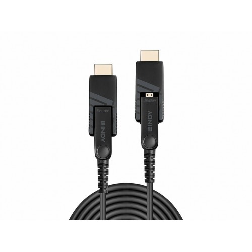 Cable Micro-HDMI 4K60 híbrido fibra óptica de 100m HDMI y DVI desmontables LINDY 38326