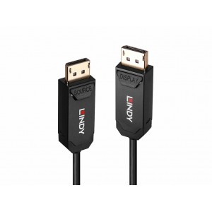 Cable híbrido DisplayPort 2.0 UHBR10 fibra óptica 50m LINDY 38525