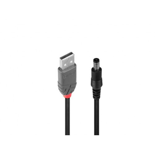 Adaptador Lindy Cable USB A macho - DC 5.5 2.1 mm macho 70268